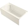 Kohler Avec 60" Three Wall Alcove Acrylic Soaking Tub with Right Drain Biscuit
