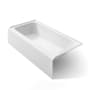 Kohler Avec 72" Three Wall Alcove Acrylic Soaking Tub with Left Drain White
