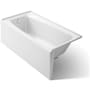Kohler Irvine 60" x 30" Three Wall Alcove Bath with Left Hand Drain White