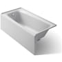 Kohler Irvine 60" x 30" Three Wall Alcove Bath with Left Hand Drain Ice Grey