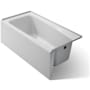 Kohler Irvine 60" x 30" Alcove Bath with Right-Hand Drain Ice Grey