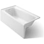 Kohler Irvine 60" x 32" Alcove Bath with Left Hand Drain White