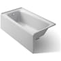 Kohler Irvine 60" x 32" Alcove Bath with Left Hand Drain Ice Grey