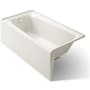 Kohler Irvine 60" x 32" Alcove Bath with Left Hand Drain Biscuit