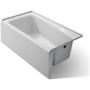 Kohler Irvine 60" x 32" Alcove Bath with Right Hand Drain Ice Grey