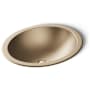 Kohler Bachata 16-11/16" Oval Stainless Steel Undermount Bathroom Sink Vibrant Brushed Bronze