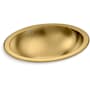 Kohler Bachata 16-11/16" Oval Stainless Steel Undermount Bathroom Sink with Overflow Vibrant Brushed Moderne Brass