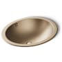 Kohler Bachata 16-11/16" Oval Stainless Steel Undermount Bathroom Sink with Overflow Vibrant Brushed Bronze