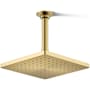 Kohler Honesty Square 8" Single Function 1.75 GPM Rainhead with MasterClean Sprayface Vibrant Brushed Moderne Brass