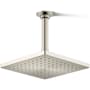 Kohler Honesty Square 8" Single Function 1.75 GPM Rainhead with MasterClean Sprayface Vibrant Brushed Nickel