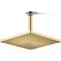 Kohler Honesty Square 10" Single Function 2.5 GPM Rainhead with MasterClean Sprayface Vibrant Brushed Moderne Brass