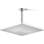 Kohler Honesty Square 10" Single Function 2.5 GPM Rainhead with MasterClean Sprayface Polished Chrome