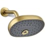 Kohler Statement 1.75 GPM Multi Function Shower Head with MasterClean Sprayface and Katalyst Air Induction Technology Vibrant Brushed Moderne Brass