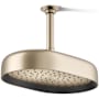 Kohler Statement Oblong 12" Single Function 1.75 GPM Rainhead with MasterClean Sprayface and Katalyst Air-Induction Technology Vibrant Brushed Bronze