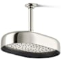 Kohler Statement Oblong 12" Single Function 1.75 GPM Rainhead with MasterClean Sprayface and Katalyst Air-Induction Technology Vibrant Polished Nickel