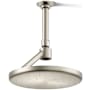 Kohler Statement Round 8-7/8" Open Rain Iconic Single Function 2.5 GPM Rainhead with Gravity-Delivered Full Coverage Rain Spray Vibrant Brushed Nickel