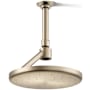 Kohler Statement Round 8-7/8" Open Rain Iconic Single Function 2.5 GPM Rainhead with Gravity-Delivered Full Coverage Rain Spray Vibrant Brushed Bronze