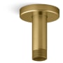 Kohler Statement 3" Ceiling-Mount Single-Function Rainhead Arm and Flange Vibrant Brushed Moderne Brass