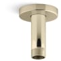 Kohler Statement 3" Ceiling-Mount Single-Function Rainhead Arm and Flange Vibrant French Gold