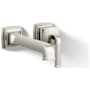 Kohler Riff 1.2 GPM Wall Mounted Widespread Bathroom Faucet Vibrant Polished Nickel