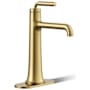 Kohler Tone 0.5 GPM Deck Mounted Bathroom Faucet Vibrant Brushed Moderne Brass