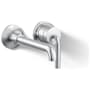 Kohler Tone 1.2 GPM Wall Mounted Widespread Bathroom Faucet Polished Chrome
