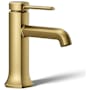 Kohler Occasion 0.5 GPM Single Hole Bathroom Faucet with Pop-Up Drain Assembly Vibrant Brushed Moderne Brass