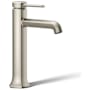 Kohler Occasion 1 GPM Vessel Single Hole Bathroom Faucet with Touch-Activated Drain Vibrant Brushed Nickel