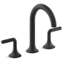 thumbnail image 2 of Kohler 27016-BL Occasion Deck Mount Bath Spout - 7 3/4" Reach, Matte Black, Non-Diverter Cane Design 2 of 6