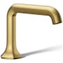 Kohler Occasion 1.2 GPM Widespread Bathroom Faucet with Pop-Up Drain Assembly - Less Handles Vibrant Brushed Moderne Brass