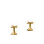 Kohler Occasion Cross Handles for Bathroom Sink Vibrant Brushed Moderne Brass