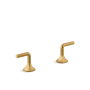 Kohler Occasion Lever Handles for Bathroom Sink Vibrant Brushed Moderne Brass
