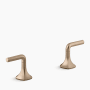 Kohler Occasion Lever Handles for Bathroom Sink Vibrant Brushed Bronze