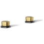 Kohler Occasion Knob Handles for Bathroom Sink Matte Black with Moderne Brass