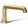 Kohler Occasion 8-3/8" Tub Spout with Straight Design Vibrant Brushed Moderne Brass