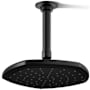Kohler Occasion 1.75 GPM Single Function Rain Shower Head with Katalyst Air-Induction Technology Matte Black