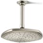 Kohler Occasion 1.75 GPM Single Function Rain Shower Head with Katalyst Air-Induction Technology Vibrant Brushed Nickel