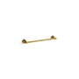 Kohler Occasion 18" Zinc Towel Bar Vibrant Brushed Moderne Brass