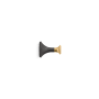 Kohler Occasion Single Robe Hook Matte Black with Moderne Brass