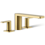 Kohler Parallel Deck Mounted Roman Tub Filler Vibrant Brushed Moderne Brass