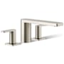Kohler Parallel Deck Mounted Roman Tub Filler Vibrant Brushed Nickel