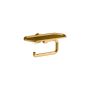 Kohler Occasion Wall Mounted Euro Toilet Paper Holder with Tray Vibrant Brushed Moderne Brass