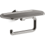 Kohler Occasion Wall Mounted Euro Toilet Paper Holder with Tray Vibrant Titanium