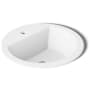 Kohler Bryant 18-7/8" Circular Vitreous China Drop In Bathroom Sink with Overflow and Single Faucet Hole White