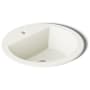 Kohler Bryant 18-7/8" Circular Vitreous China Drop In Bathroom Sink with Overflow and Single Faucet Hole Biscuit