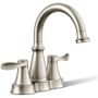 Kohler Bellera 1.2 GPM Centerset Bathroom Faucet with Clicker Drain Assembly Vibrant Brushed Nickel