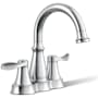 Kohler Bellera 1.2 GPM Centerset Bathroom Faucet with Clicker Drain Assembly Polished Chrome