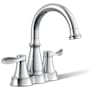 Kohler Bellera 1.2 GPM Centerset Bathroom Faucet with Clicker Drain Assembly Polished Chrome