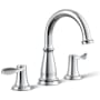 Kohler Bellera 1.0 GPM Widespread Bathroom Faucet with Clicker Drain Assembly and UltraGlide Ceramic Disc Valves Polished Chrome
