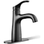 Kohler Simplice 1.2 GPM Single Hole Bathroom Faucet with Clicker Drain Assembly Matte Black